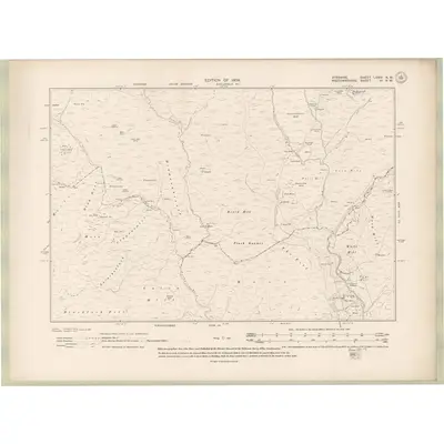 1907 Map of Ayrshire Sheet LXXIV.NW, 1909 Print