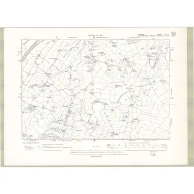 1908 Map of Ayrshire Sheet V.SE, 1911 Print
