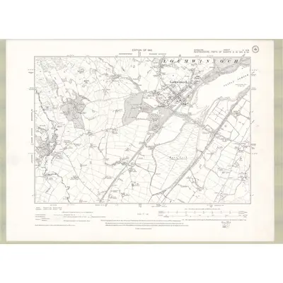 1908 Map of Ayrshire Sheet V.SW, 1912 Print