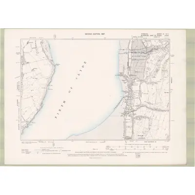 1895 Map of Ayrshire Sheet VI.NE, 1897 Print