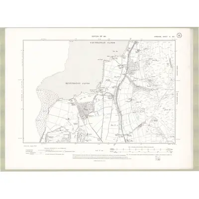 1908 Map of Ayrshire Sheet VI.SE, 1911 Print