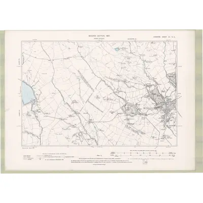 1895 Map of Ayrshire Sheet VII.NE, 1897 Print