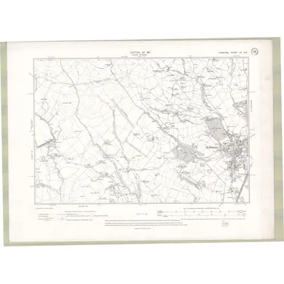 1908 Map of Ayrshire Sheet VII.NE, 1911 Print