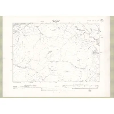 1908 Map of Ayrshire Sheet VII.NW, 1911 Print