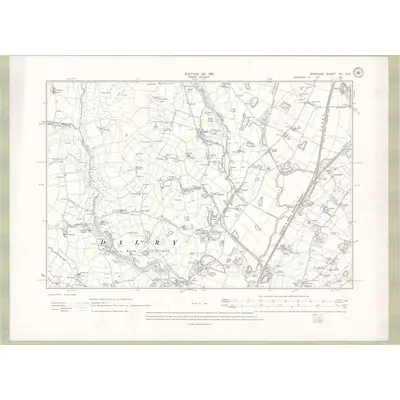 1908 Map of Ayrshire Sheet VII.SE, 1911 Print