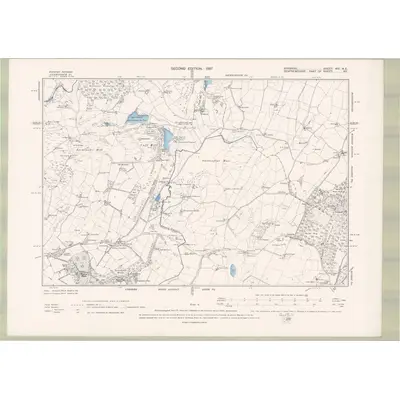 1895 Map of Ayrshire Sheet VIII.NE, 1897 Print