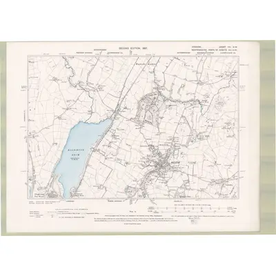 1895 Map of Ayrshire Sheet VIII.NW, 1897 Print