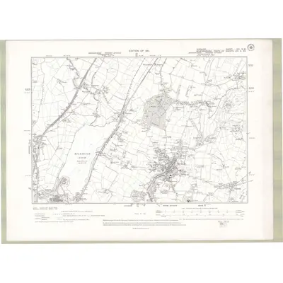 1908 Map of Ayrshire Sheet VIII.NW, 1911 Print
