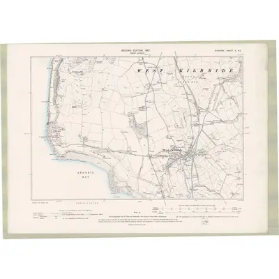 1895 Map of Ayrshire Sheet X.NE, 1897 Print