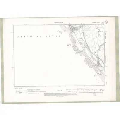 1909 Map of Ayrshire Sheet X.SE, 1911 Print