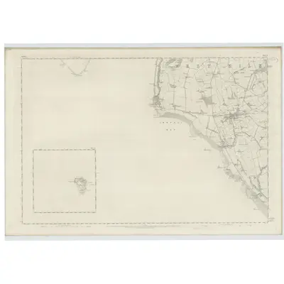 1855 Map of Ayrshire, Sheet X (with inset XV), 1858 Print