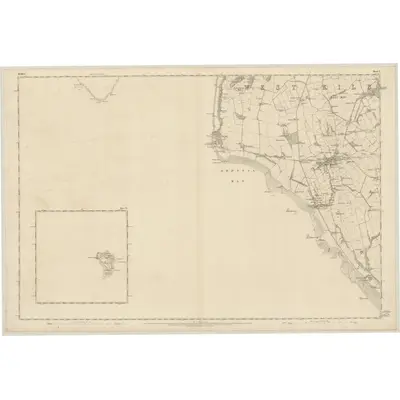 1855 Map of Ayrshire, Sheet X (with inset XV), 1858 Print