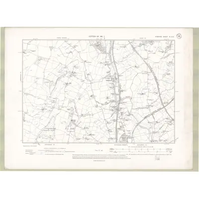 1908 Map of Ayrshire Sheet XI.SE, 1911 Print