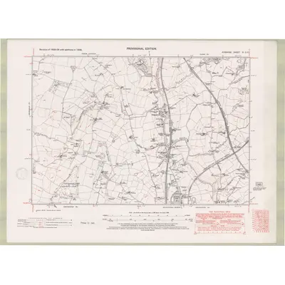 1938 Map of Ayrshire Sheet XI.SE, 1947 Print