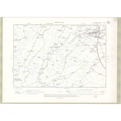 1908 Map of Ayrshire Sheet XII.NE, 1911 Print