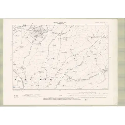 1895 Map of Ayrshire Sheet XIII.NW, 1897 Print