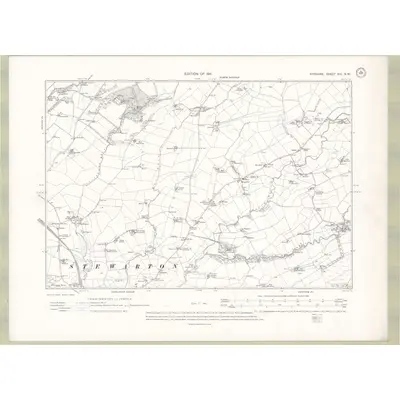 1908 Map of Ayrshire Sheet XIII.NW, 1911 Print