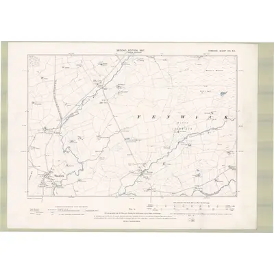 1895 Map of Ayrshire Sheet XIII.SE, 1897 Print