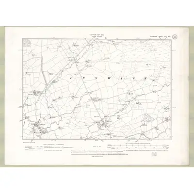 1908 Map of Ayrshire Sheet XIII.SE, 1910 Print