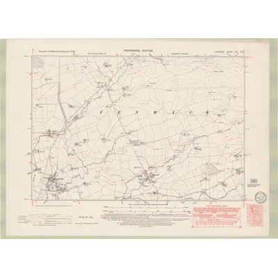 1938 Map of Ayrshire Sheet XIII.SE, 1949 Print