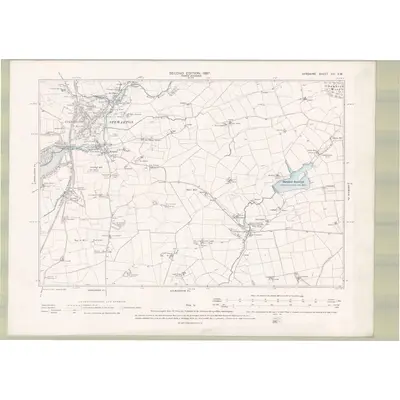 1895 Map of Ayrshire Sheet XIII.SW, 1897 Print