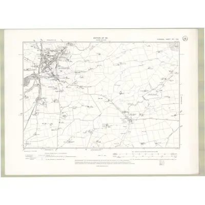 1908 Map of Ayrshire Sheet XIII.SW, 1911 Print