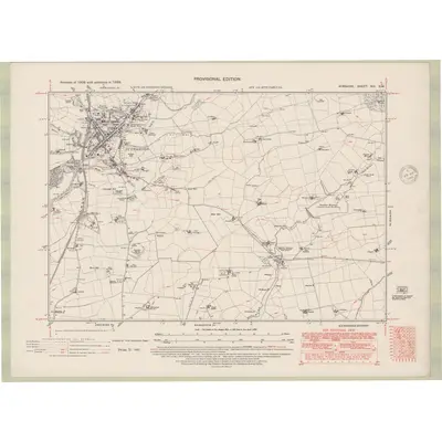 1938 Map of Ayrshire Sheet XIII.SW, 1948 Print