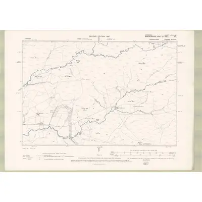 1895 Map of Ayrshire Sheet XIV.SW, 1897 Print