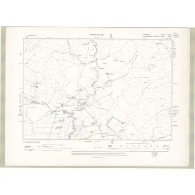1908 Map of Ayrshire Sheet XIX.NE, 1912 Print