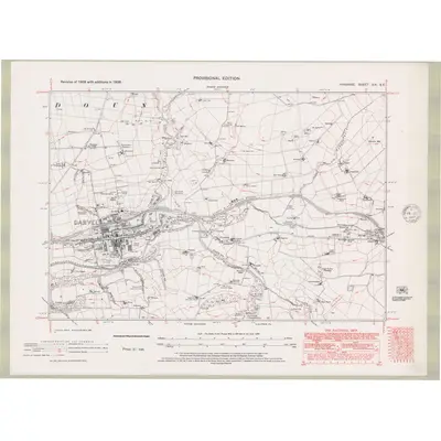 1938 Map of Ayrshire Sheet XIX.SE, 1947 Print