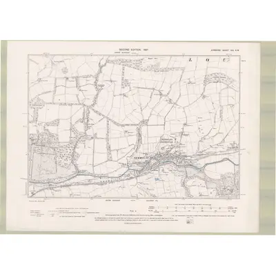 1895 Map of Ayrshire Sheet XIX.SW, 1897 Print