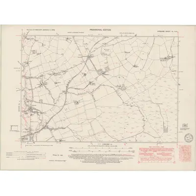 1946 Map of Ayrshire Sheet XL.NE, 1949 Print