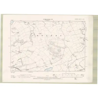 1894 Map of Ayrshire Sheet XL.NW, 1896 Print