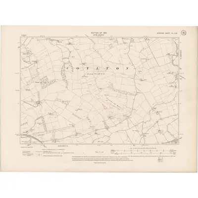 1908 Map of Ayrshire Sheet XL.NW, 1910 Print