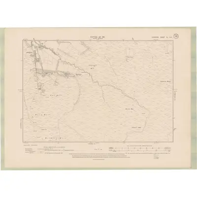 1907 Map of Ayrshire Sheet XL.SE, 1911 Print