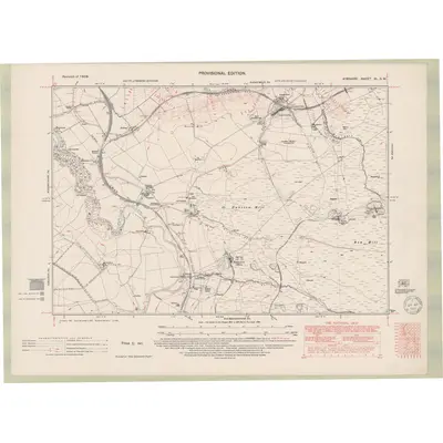 1908 Map of Ayrshire Sheet XL.SW, 1949 Print