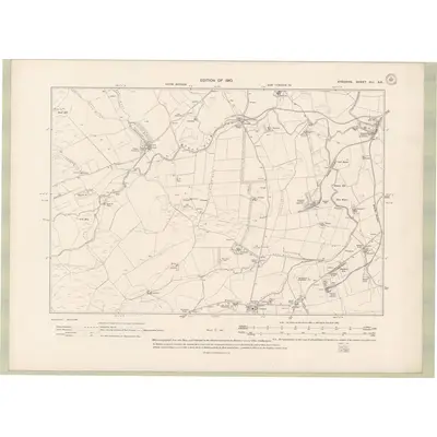 1908 Map of Ayrshire Sheet XLI.SE, 1910 Print