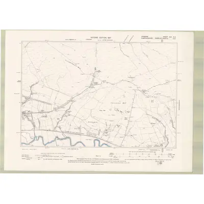 1895 Map of Ayrshire Sheet XLII.NE, 1897 Print