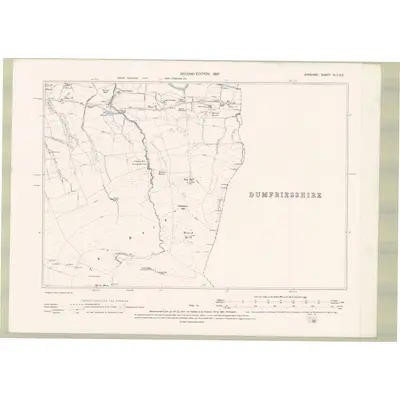 1895 Map of Ayrshire Sheet XLII.SE, 1897 Print
