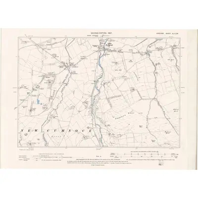 1895 Map of Ayrshire Sheet XLII.SW, 1897 Print