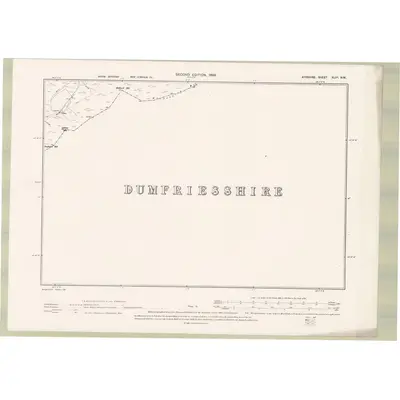1895 Map of Ayrshire Sheet XLIIa.NW, 1899 Print