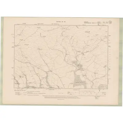 1908 Map of Ayrshire Sheet XLIIa.NW, 1911 Print