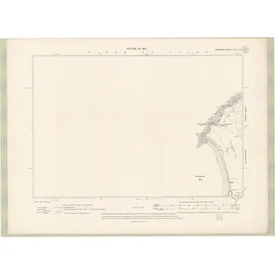 1908 Map of Ayrshire Sheet XLIII.SE, 1910 Print