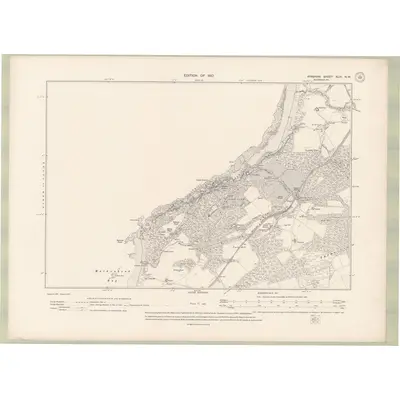 1908 Map of Ayrshire Sheet XLIV.NW, 1910 Print