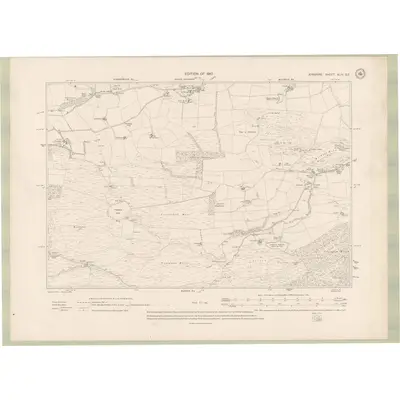 1908 Map of Ayrshire Sheet XLIV.SE, 1911 Print