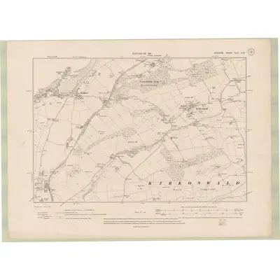 1908 Map of Ayrshire Sheet XLIV.SW, 1911 Print