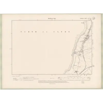 1908 Map of Ayrshire Sheet XLIX.SE, 1910 Print