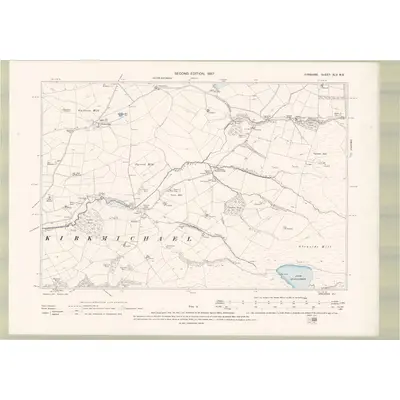 1894 Map of Ayrshire Sheet XLV.NE, 1897 Print