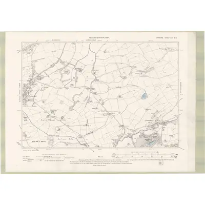 1894 Map of Ayrshire Sheet XLV.NW, 1897 Print
