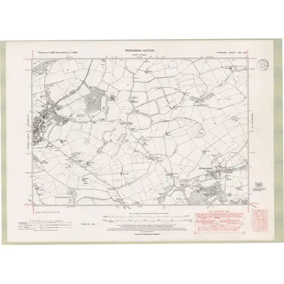 1938 Map of Ayrshire Sheet XLV.NW, 1947 Print